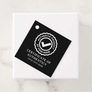 Certificate of Authenticity genuine jewelry tags