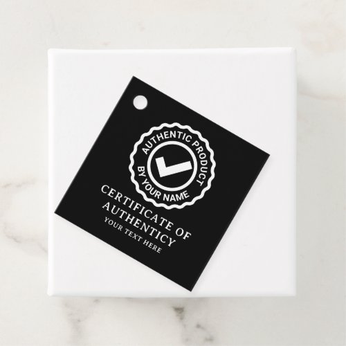 Certificate of Authenticity genuine jewelry tags