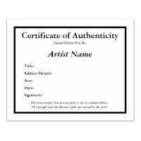 Custom Logo Certificate of Authenticity Stamp