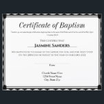 Certificate of Baptism<br><div class="desc">Certificate of Baptism</div>