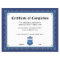 CERTIFICATE OF COMPLETION