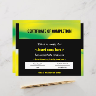 Certificate of Completion