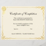 Certificate Of Completion at Zazzle