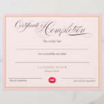 Certificate of Completion Award<br><div class="desc">Stunning typography design.</div>