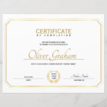 Certificate of Completion Award<br><div class="desc">Awards Certificate,  Golden Certificate,  Business Certificate,  Recognition,  Achievement,  Completion,  Course</div>