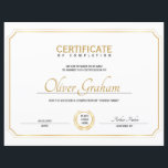 Certificate of Completion Award<br><div class="desc">Awards Certificate,  Golden Certificate,  Business Certificate,  Recognition,  Achievement,  Completion,  Course</div>