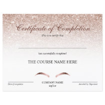 Certificate of Completion Award Brows Course Certificate of Completion Award Brows Course