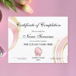 Certificate of Completion Award Course Abstract<br><div class="desc">Certificate of Completion Award Course Abstract Art Rose Gold</div>