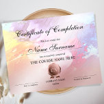 Certificate of Completion Award Course Abstract<br><div class="desc">Certificate of Completion Award Course Abstract Art Rose Gold</div>