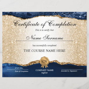 Certificate of Completion Award Course Beauty