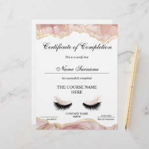 Certificate of Completion Award Course Completion