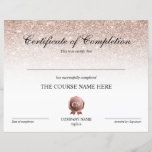 Certificate of Completion Award Course Completion<br><div class="desc">Makeup artist Wink Eye Beauty Salon Lash Extension Course Completion</div>