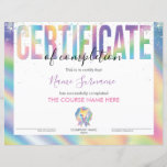 Certificate of Completion Award Course Completion<br><div class="desc">Certificate of Completion Award Course Completion with holographic foil effect</div>