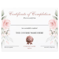 Certificate of Completion Award Course Completion Certificate of Completion Award Course Completion