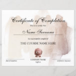 Certificate of Completion Award Course Completion<br><div class="desc">Makeup artist Wink Eye Beauty Salon Lash Extension Course Completion</div>