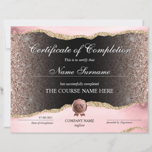 Certificate of Completion Award Course Completion