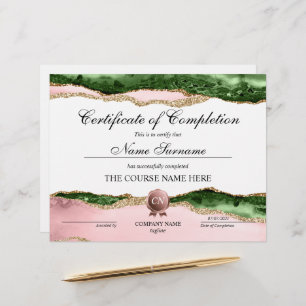 Certificate of Completion Award Course Completion