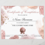 Certificate of Completion Award Course Completion<br><div class="desc">Makeup artist Wink Eye Beauty Salon Lash Extension Course Completion</div>