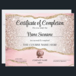 Certificate of Completion Award Course Completion<br><div class="desc">Makeup artist Wink Eye Beauty Salon Lash Extension Course Completion</div>