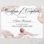 Certificate of Completion Award Course Completion<br><div class="desc">Makeup artist Wink Eye Beauty Salon Lash Extension Course Completion</div>