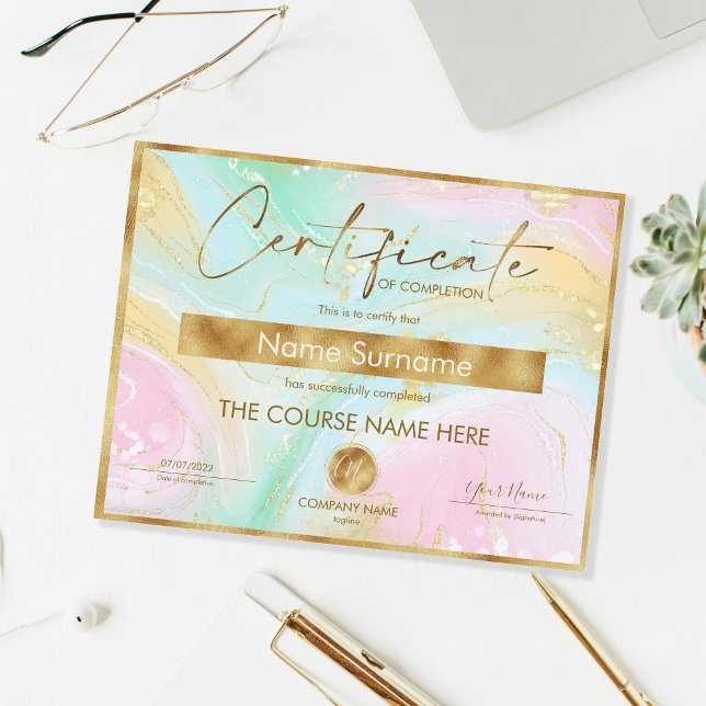 Certificate of Completion Award Course Completion  (Creator Uploaded)