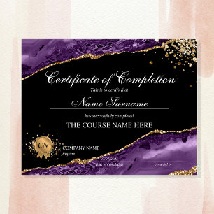 Certificate of Completion Award Course Completion