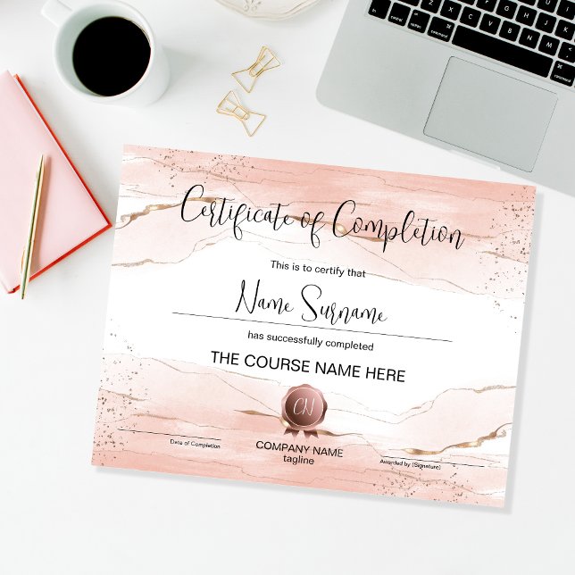 Certificate of Completion Award Course Completion (Creator Uploaded)