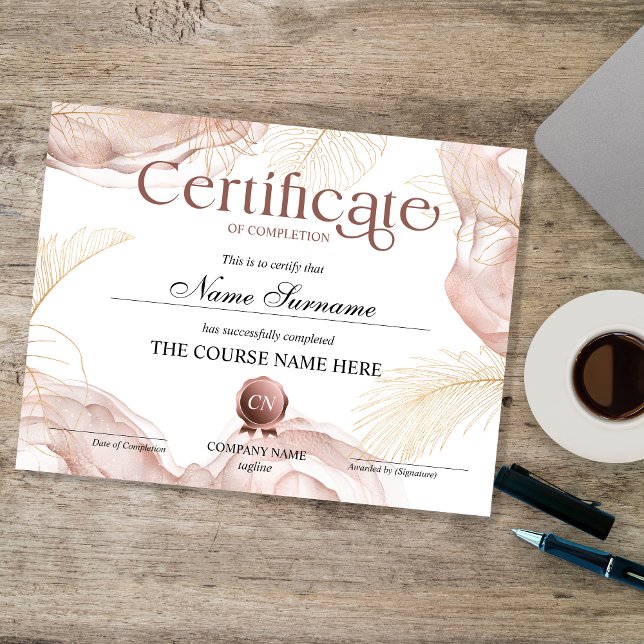 Certificate of Completion Award Course Completion (Creator Uploaded)