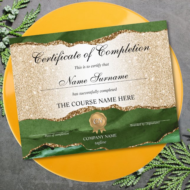 Certificate of Completion Award Course Completion (Creator Uploaded)