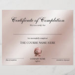 Certificate of Completion Award Course Completion<br><div class="desc">Makeup artist Wink Eye Beauty Salon Lash Extension Course Completion</div>