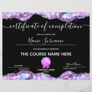 Certificate of Completion Award Course Completion