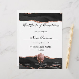 Certificate of Completion Award Course Completion