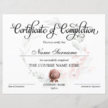 Certificate of Completion Award Course Completion<br><div class="desc">Makeup artist Wink Eye Beauty Salon Lash Extension Course Completion unicorn iridescent holographic,  you can add your logo</div>