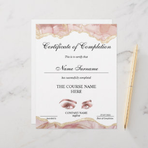 Certificate of Completion Award Course Completion