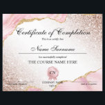 Certificate of Completion Award Course Completion<br><div class="desc">Makeup artist Wink Eye Beauty Salon Lash Extension Course Completion</div>
