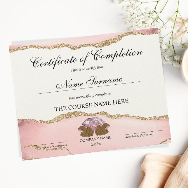 Certificate of Completion Award Course Nail Artist (Creator Uploaded)