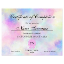 Certificate of Completion Award Course Unicorn Certificate of Completion Award Course Unicorn