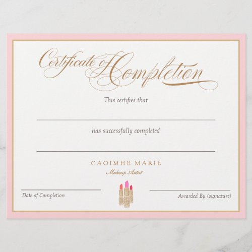 Certificate of Completion Award Flyer