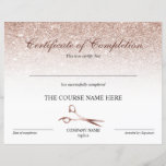 Certificate of Completion Award Hair Stylist<br><div class="desc">Certificate of Completion Makeup artist Wink Eye Beauty Salon Lash Extension Course Completion for hair stylist,  hairdresser,  wigs courses</div>