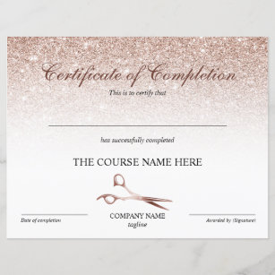 For Hair Stylist Awards Certificates Zazzle