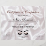 Certificate of Completion Award lashes Course<br><div class="desc">Certificate of Completion Makeup artist Wink Eye Beauty Salon Lash Extension Course Completion</div>