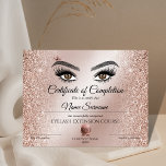 Certificate of Completion Award lashes Course<br><div class="desc">Certificate of Completion Makeup artist Wink Eye Beauty Salon Lash Extension Course Completion</div>