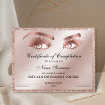 Certificate of Completion Award lashes Course<br><div class="desc">Certificate of Completion Makeup artist Wink Eye Beauty Salon Lash Extension Course Completion</div>