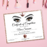 Certificate of Completion Award lashes Course<br><div class="desc">Certificate of Completion Makeup artist Wink Eye Beauty Salon Lash Extension Course Completion</div>