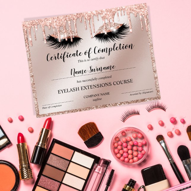 Certificate of Completion Award lashes Course (Creator Uploaded)