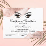 Certificate of Completion Award lashes Course<br><div class="desc">Certificate of Completion Makeup artist Wink Eye Beauty Salon Lash Extension Course Completion</div>