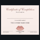 Certificate of Completion Award lashes Course lips<br><div class="desc">Certificate of Completion Makeup artist Wink Eye Beauty Salon Lash Extension Course Completion lips make up</div>