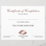 Certificate of Completion Award lashes Course lips<br><div class="desc">Certificate of Completion Makeup artist Wink Eye Beauty Salon Lash Extension Course Completion lips make up</div>