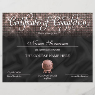 Certificate of Completion Award Makeup lash Course