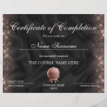 Certificate of Completion Award Makeup lash Course<br><div class="desc">Certificate of Completion Makeup artist Wink Eye Beauty Salon Lash Extension Course Completion</div>